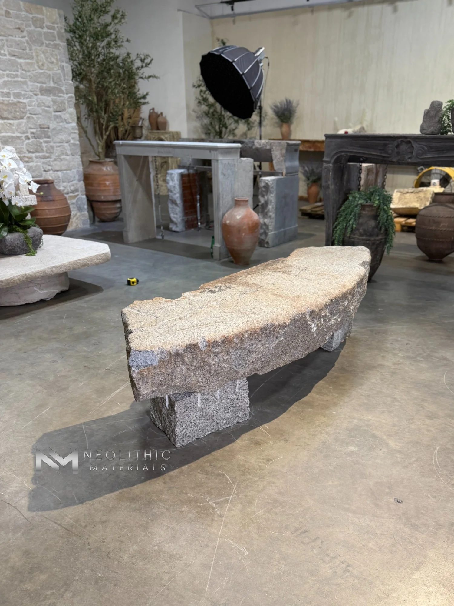 Antique Granite Bench - Image 4